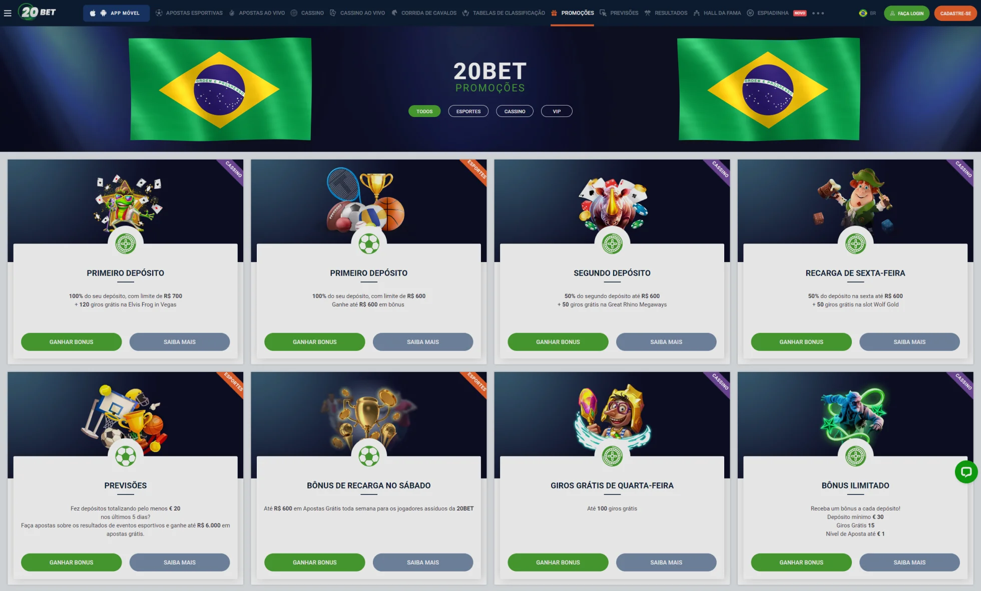 20Bet Promoções